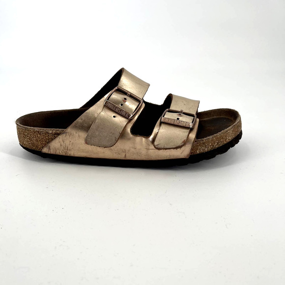 Birkenstock Shoes Birkenstocks Arizona Slide Sandals In Rose Gold